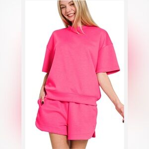 🌞SUMMER SALE~TAKE 25% OFF🌞 Zenana Scuba Shorts Set